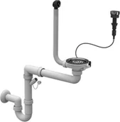 Syfony - Syfon Zlewozmywakowy CZARNY Przyścienny Automatyczny 1 komorowy - miniaturka - grafika 1