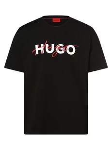 HUGO - T-shirt męski  Dakaishi, czarny - Koszulki męskie - miniaturka - grafika 1