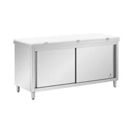 Artykuły masarskie - Royal Catering Stół roboczy z szafką ze stali nierdzewnej ECO 180 x 70 cm 500 kg deska do krojenia - miniaturka - grafika 1