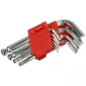 Akcesoria motoryzacyjne - inny Klucze imbusowe kuliste sześciokąne 130mm 9 szt 1,5 10mm N35-2208 - miniaturka - grafika 1
