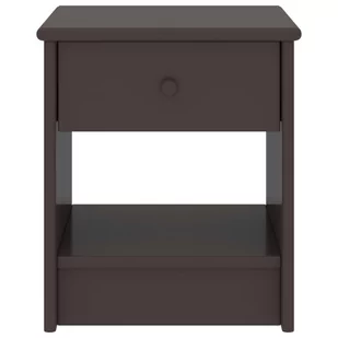 Lumarko Szafka nocna, ciemny brąz, 35x30x40 cm, lite drewno sosnowe - Szafki nocne - miniaturka - grafika 3