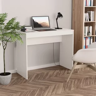 vidaXL vidaXL Biurko, białe, 90x40x72 cm, płyta wiórowa - Biurka - miniaturka - grafika 1