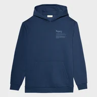 Bluzy sportowe męskie - Męska bluza dresowa nierozpinana z kapturem OUTHORN OTHSS23TSWSM320 - granatowa - Outhorn - miniaturka - grafika 1