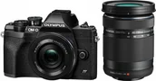 Aparaty Cyfrowe - Olympus OM-D E-M10 Mark IV Czarny + 14-42mm EZ Pancake + 40-150mm f/4-5.6 R V207134BE000 - miniaturka - grafika 1