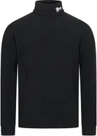 Bluzy męskie - Polarowa bluza z golfem LONSDALE CURDWORTH czarna -XL - miniaturka - grafika 1