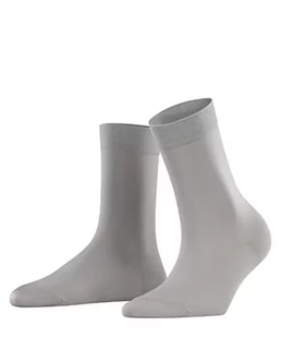FALKE Kobiety Skarpety Cotton Touch W SO Bawełna jednokolorowe 1 Para, Szary (Silver 3290), 39-42 - Skarpetki damskie - miniaturka - grafika 1