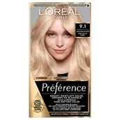 Farby do włosów i szampony koloryzujące - Loreal Recital Preference 9.1/Z Viking Bardzo jasny blond popielaty - miniaturka - grafika 1