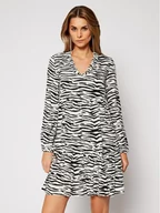 Sukienki - Pinko Sukienka codzienna Zebra 20202 PRR 1N133V 8495 Biały Regular Fit - miniaturka - grafika 1
