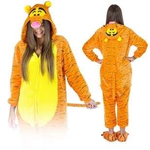 Tygrys Kigurumi Onesie Dres Piżama Kombinezon S - Stroje karnawałowe - miniaturka - grafika 1