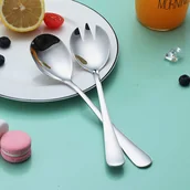 Inne - TEMU Zestaw do Sałatek 2/6 szt., Łyżka i Widelec do Sałatek ze Stali Nierdzewnej Klasy Spożywczej, Trwały Zestaw do Serwowania Sałatek do - miniaturka - grafika 1