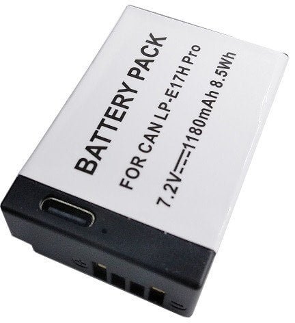 CANON baterija LP-E17H Pro be mikroschemos, 1180mAh, USB Type-C