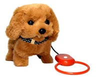 Zabawki interaktywne dla dzieci - Chodzący interaktywny szczekający piesek na baterie pies na smyczy pieski - miniaturka - grafika 1