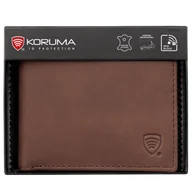 Portfele - Antykradzieżowy portfel młodzieżowy z ochroną RFID (brąz) - miniaturka - grafika 1