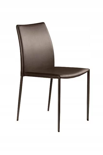 UniqueMeble Krzesło do jadalni, salonu, klasyczne, ekoskóra, design, ciemny szary