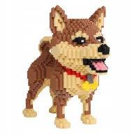 Klocki - Klocki Słodki PIESEK Śliczny Pies Z Klocków Model Puzzle 3D Dog Shiba Fun - miniaturka - grafika 1