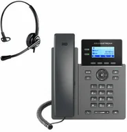 Telefonia VoIP - Telefon VoIP z słuchawką call center Grandstream GRP 2602P + Platora Pro-M - miniaturka - grafika 1