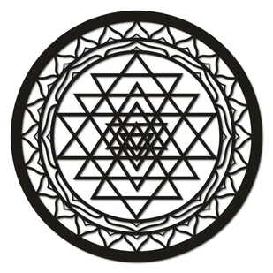 Dekoracja ścienna Sri Yantra ażurowa 40cm - Dekoracje domu - miniaturka - grafika 1