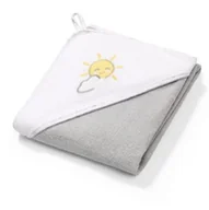 Okrycia kąpielowe dla dzieci - BabyOno Okrycie kąpielowe frotte ręcznik z kapturkiem 100x100cm słonko | PONAD 10 TYŚ PRODUKTÓW W ATRAKCYJNYCH CENACH | SZYBKA - miniaturka - grafika 1