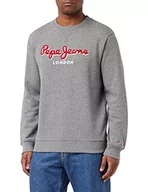 Bluzy męskie - Pepe Jeans Męska bluza Lamont Crew, Marl (963 Dark Grey Marl), S - miniaturka - grafika 1