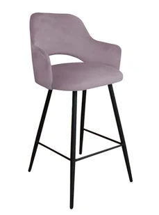 Hoker krzesło barowe Milano podstawa czarna/złota MG55 - Taborety i hokery - miniaturka - grafika 5