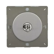 Wyłączniki światła i elektryczne - VARILIGHT Włącznik pojedynczy VARIGRID  stal szlifowana  VARILIGHT - miniaturka - grafika 1