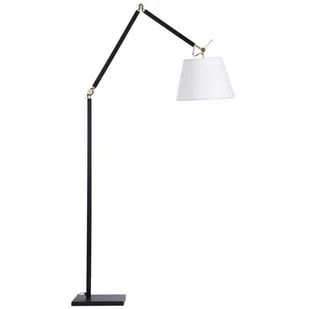 Podłogowa lampa stojąca Zyta do sypialni czarna biała - Lampy stojące - miniaturka - grafika 1