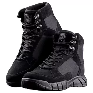 Botki damskie - FREE SOLDIER Męskie botki, ultralekkie, wojskowe, taktyczne, do kostek, 15 cm, z koronką do oddychających butów Desert Boots (czarne, 45) - grafika 1