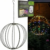 Lampy ogrodowe - SASKA GARDEN LAMPA SOLARNA WISZĄCA KULA 30CM 120 LED MULTIKOLOR - miniaturka - grafika 1