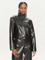 Kurtki damskie - Calvin Klein Kurtka skórzana K20K207975 Czarny Regular Fit - miniaturka - grafika 1