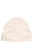Czapki męskie - Fynch-Hatton Czapka męska z mieszanki wełny merino i kaszmiru Mężczyźni Wełna merino biały jednolity, ONE SIZE - miniaturka - grafika 1