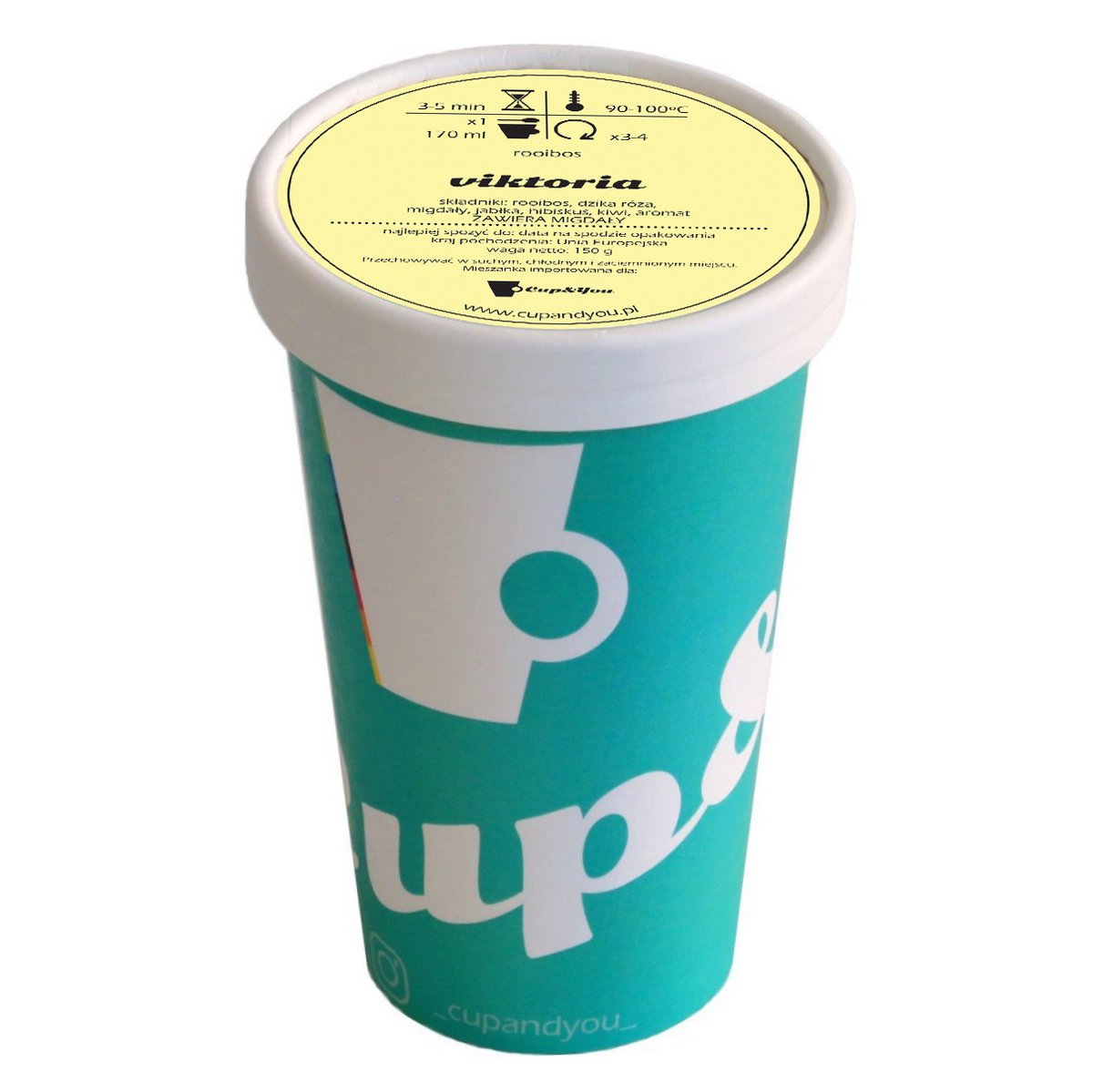 Herbata rooibos czerwonokrzew VIKTORIA najlepsza sypana 150g dzika róża migdały jabłka hibiskus kiwi