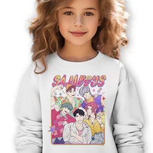 Bluza Dziecięca Biała GIRL DINNER Do Przedszkola K-pop Muzyka Wz - 128 cm - Bluzy dla dziewczynek Bluza Dziecięca Biała GIRL DINNER Do Przedszkola K-pop Muzyka Wz - 128 cm - Bluzy dla dziewczynek - miniaturka - grafika 1