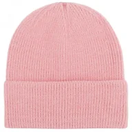 Czapki damskie - Czapka zimowa damska ze srebrną nitką błyszcząca różowa - miniaturka - grafika 1