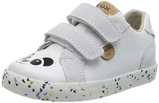 Buty dla dziewczynek - Geox Buty dziecięce B Kilwi Girl Sneaker, białe/czarne, rozmiar 23, biały/czarny, 23 EU - grafika 1