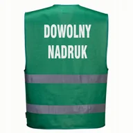Odzież robocza - Kamizelka odblaskowa F474 PORTWEST S/M-zielona dowolny nadruk - miniaturka - grafika 1