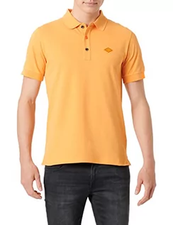 Koszulki męskie - REPLAY Męska koszulka polo M3540 .000.20623, 965 pomarańczowa, 3XL, 965 Pomarańczowy, 3XL - grafika 1