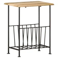 Inne meble do salonu - Loftowy stojak na gazety z drewna mango E6-K81 - miniaturka - grafika 1