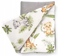 Koce i narzuty dla dzieci - CZAS BOBASA DWUSTRONNY KOCYK 75X50 NIEMOWLĘCY, DLA MALUSZKA MINI ZOO - miniaturka - grafika 1