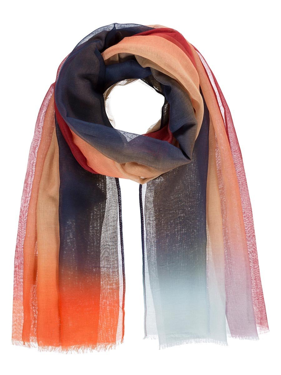 Szalik z nadrukiem degradacyjnym czerwony Passigatti