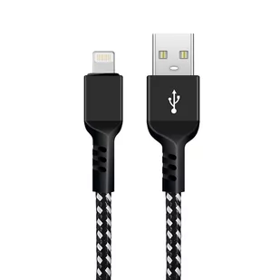 Kabel do iPhone Maclean, do iPhone, Wspierający Fast Charge 2.4A, Przesył danych, 5V/2.4A, Czarny, Dł.2m, MCE481 - Kable - miniaturka - grafika 1