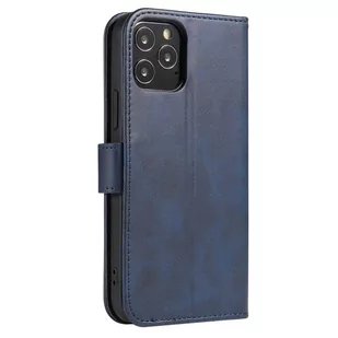 Magnet Case elegancki futerał etui pokrowiec z klapką i funkcją podstawki iPhone 12 Pro Max niebieski - Etui i futerały do telefonów - miniaturka - grafika 2