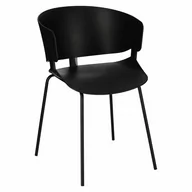 Krzesła - Intesi Krzesło Gondia czarne - miniaturka - grafika 1