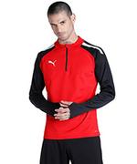 Bluzy męskie - PUMA PUMA Bluza męska Teamliga 14 Zip Top Puma Red-Puma Black xxl 657236 - miniaturka - grafika 1