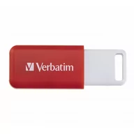 Pendrive - Verbatim USB flash disk, USB 2.0, 16GB, DataBar, czerwony, 49453, do archiwizacji danych - miniaturka - grafika 1