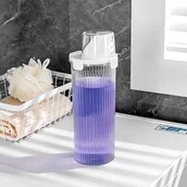 Pozostałe akcesoria kosmetyczne - TEMU Pojemniki do przechowywania środków do prania z miarkami - Przezroczyste, dwuwarstwowe, odporne na wilgoć, duże otwarcie dla łatwego wlewu, - miniaturka - grafika 1