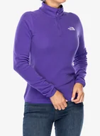 Bluzy sportowe damskie - Bluza polarowa damska The North Face 100 Glacier 1/4 Zip - peak purple - miniaturka - grafika 1