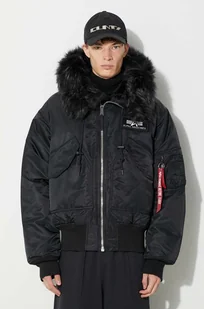 Alpha Industries kurtka 45P Hooded Custom męska kolor czarny zimowa 113145.515 - Kurtki męskie - miniaturka - grafika 1