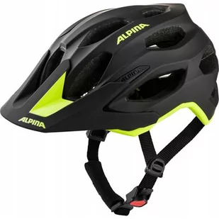 Alpina Unisex - Dorośli, CARAPAX 2.0 Kask rowerowy, black-neon yellow matt, 52-57 cm - Kaski rowerowe - miniaturka - grafika 1