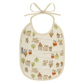 Śliniaki i fartuszki - Akuku Śliniak bawełniany podszyty ceratką wiązany ŚL A1661 - miniaturka - grafika 1