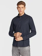 Koszule męskie - Solid Koszula 21103247 Granatowy Slim Fit - miniaturka - grafika 1
